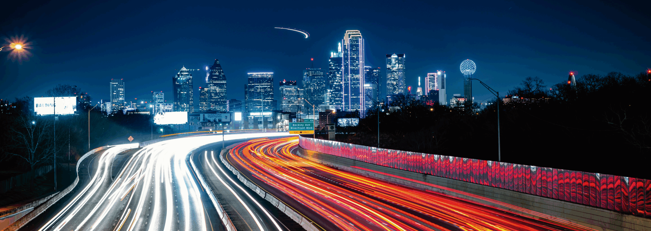 Smart city skyline at night representing advanced urban connectivity and infrastructure